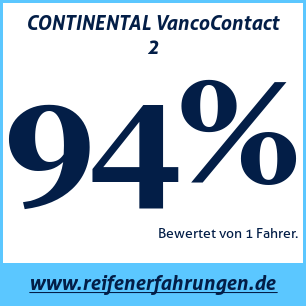 Reifentest Sommer CONTINENTAL VancoContact 2