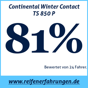 Reifentest Winter Continental Winter Contact TS 850 P