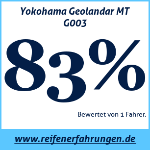 Reifentest ganzjährig Yokohama Geolandar MT G003